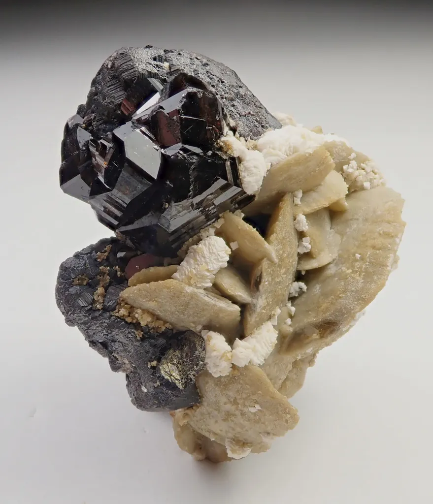 Cassiterite with Sphalerite and Siderite image
