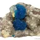 Cavansite and Calcite on Stilbite - image 1