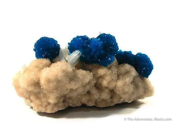 Cavansite and Stilbite on Stilbite - image 3