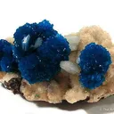 Cavansite and Stilbite on Stilbite - image 1