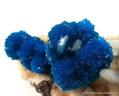 Cavansite and Stilbite on Stilbite - image 2