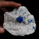 Cavansite Ball on Heuandite (Rare Find) Natural Mineral Specimen - image 4