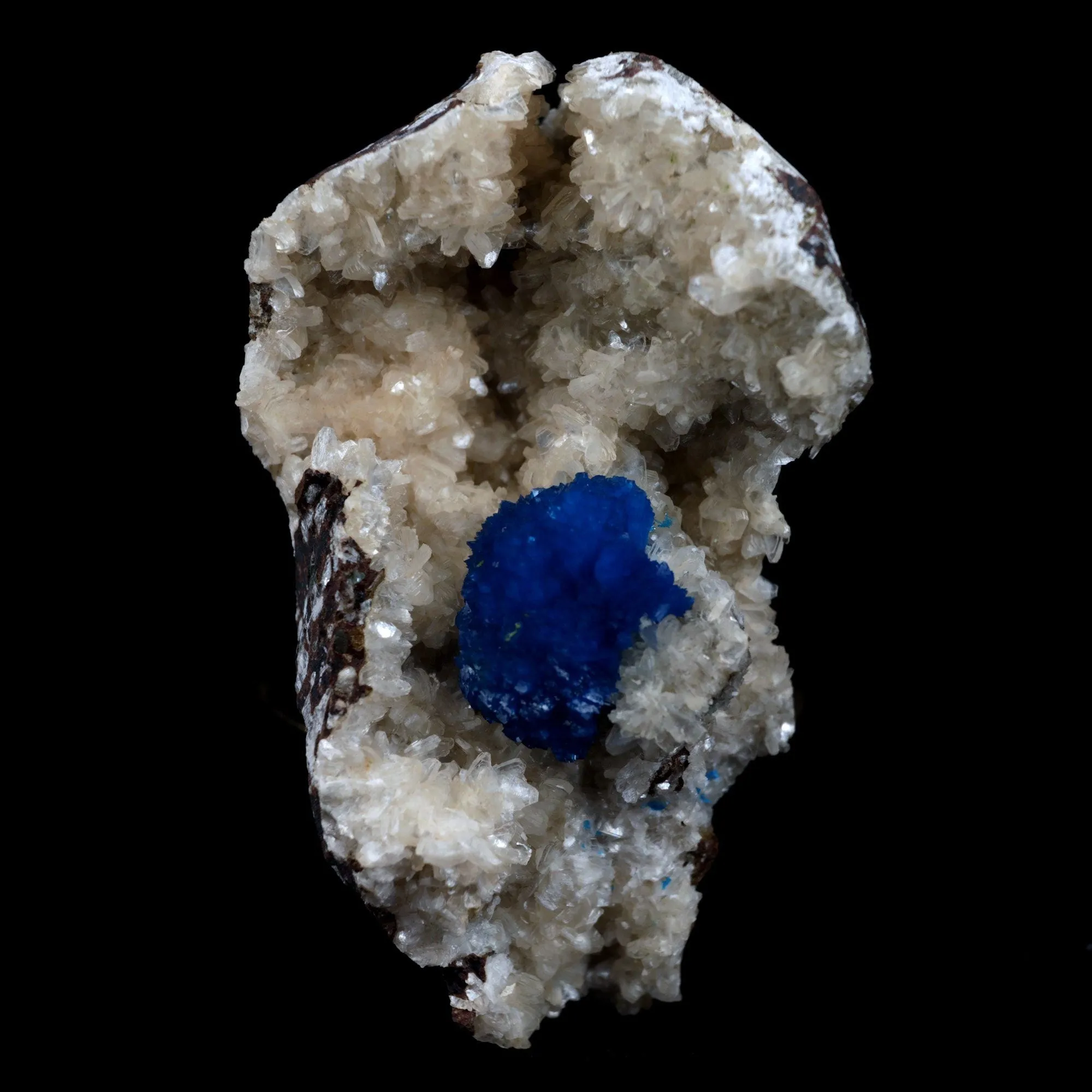 Cavansite Ball on Heuandite (Rare Find) Natural Mineral Specimen - image 1