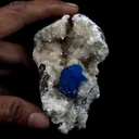 Cavansite Ball on Heuandite (Rare Find) Natural Mineral Specimen - image 4