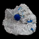 Cavansite Ball on Heuandite (Rare Find) Natural Mineral Specimen - image 3