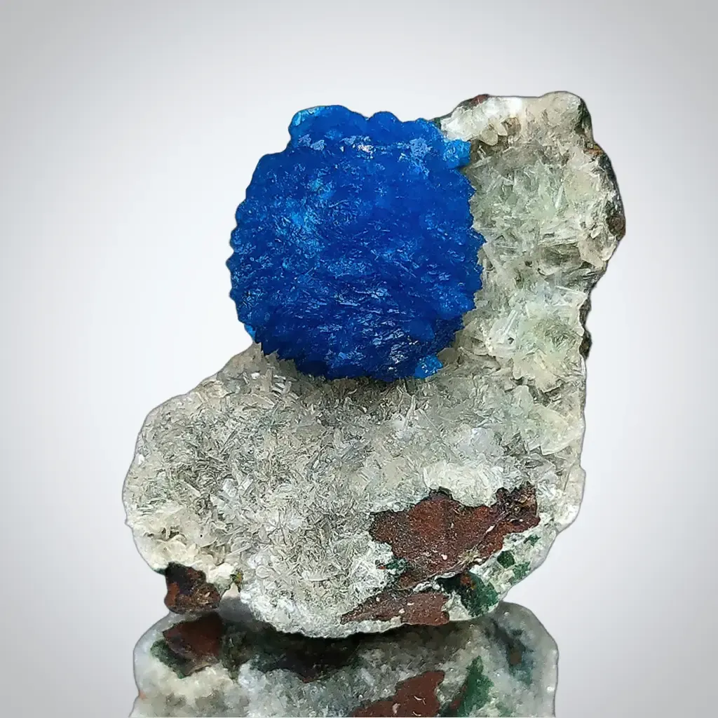 Cavansite Ball on Heulandite. - image 2