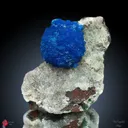 Cavansite Ball on Heulandite. - image 1
