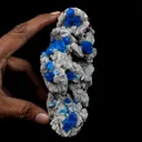 Cavansite Balls on Heuandite Cluster (Rare Find) Natural Mineral Specimen - image 4