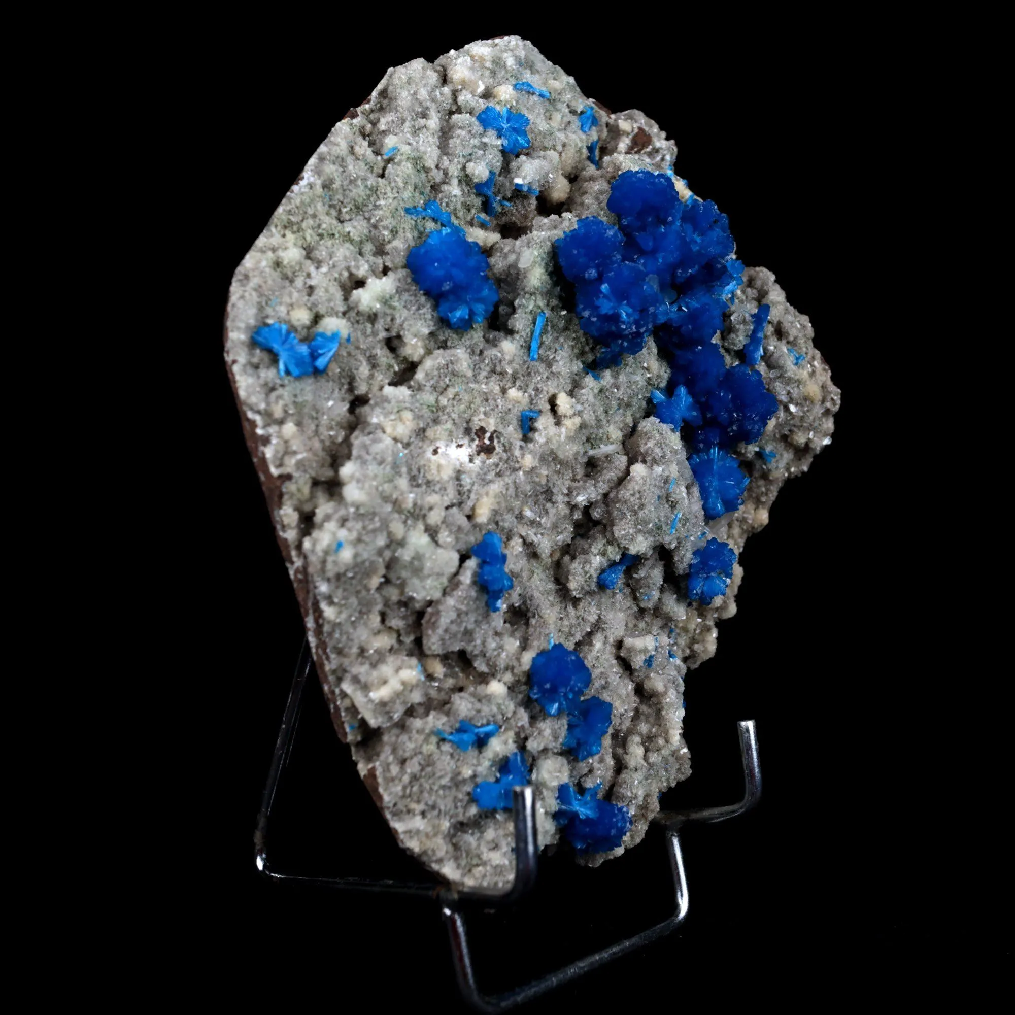 Cavansite Balls on Heuandite Natural Mineral Specimen - image 2