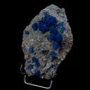 Cavansite Balls on Heuandite Natural Mineral Specimen - image 3