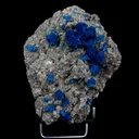 Cavansite Balls on Heuandite Natural Mineral Specimen - image 1