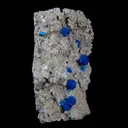 Cavansite Blue Puff Balls on Heuladnite Natural Mineral Specimen - image 2