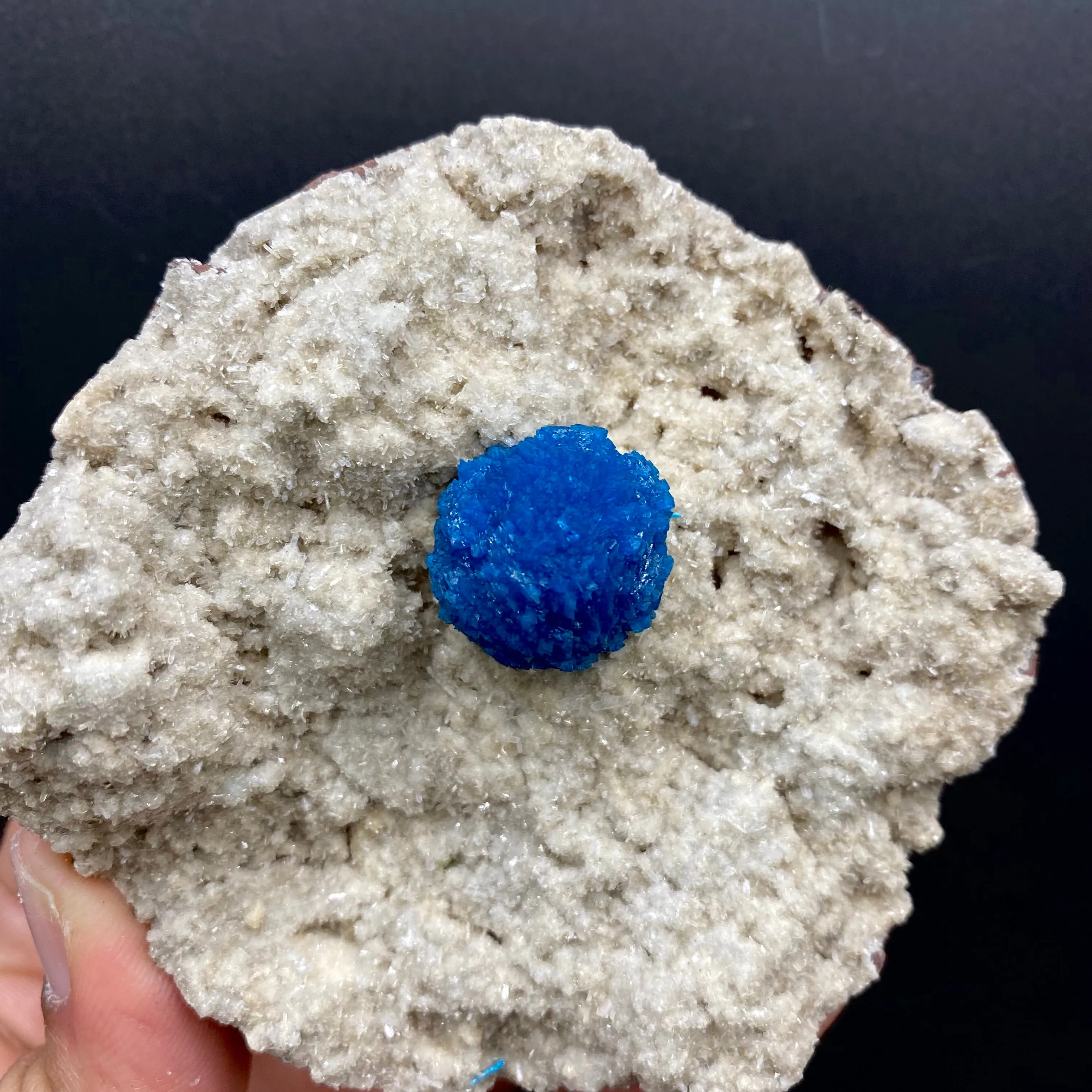 Cavansite Deep Blue on Heulandite Matrix Natural Mineral Specimen - image 2