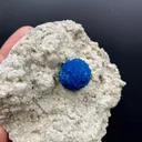 Cavansite Deep Blue on Heulandite Matrix Natural Mineral Specimen - image 4