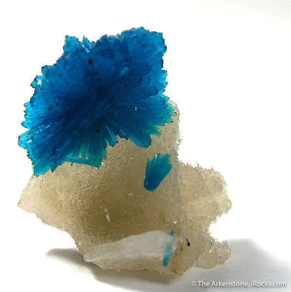 Cavansite Flower on Quartz image