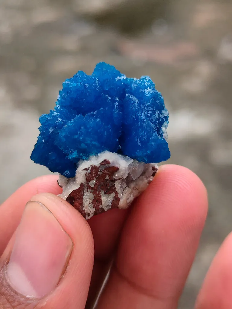 Cavansite on Heulandite Matrix. From India - image 8