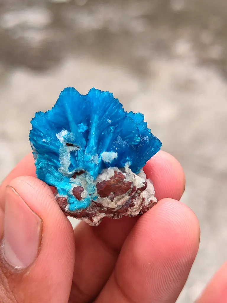 Cavansite on Heulandite Matrix. From India - image 3