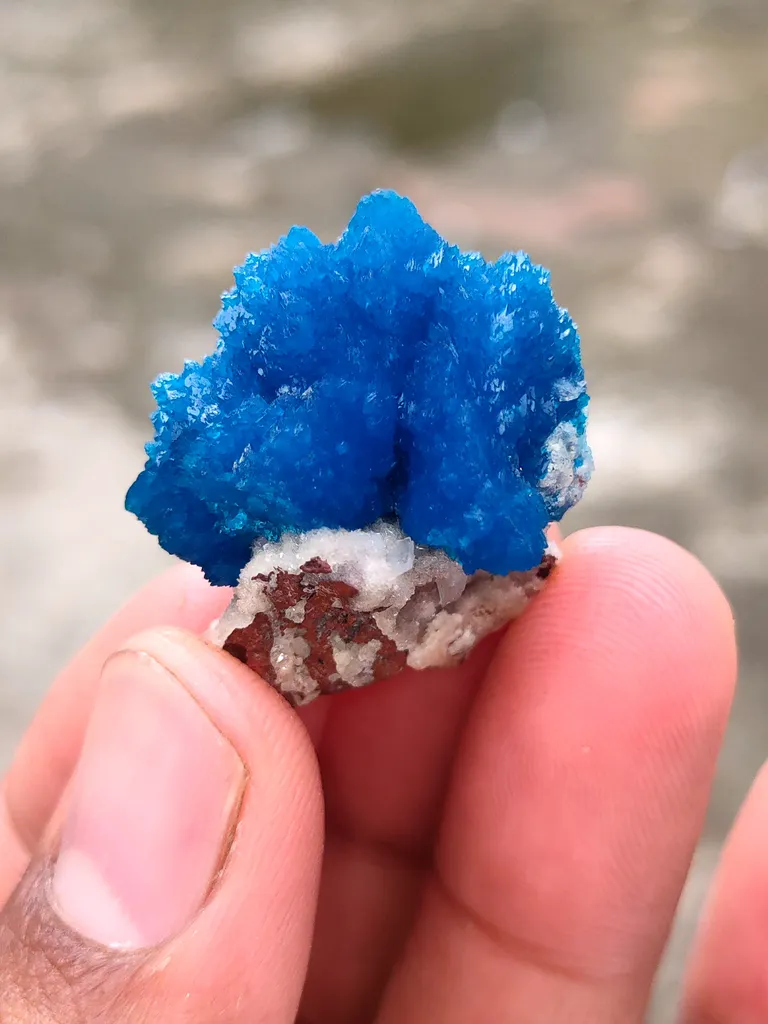 Cavansite on Heulandite Matrix. From India - image 2