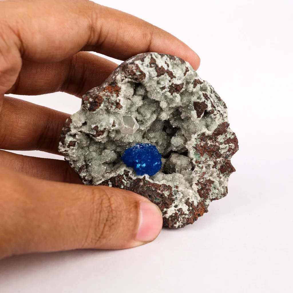 Cavansite on Heulandite (Rare Find) Free Standing Natural Mineral Specimen - image 4