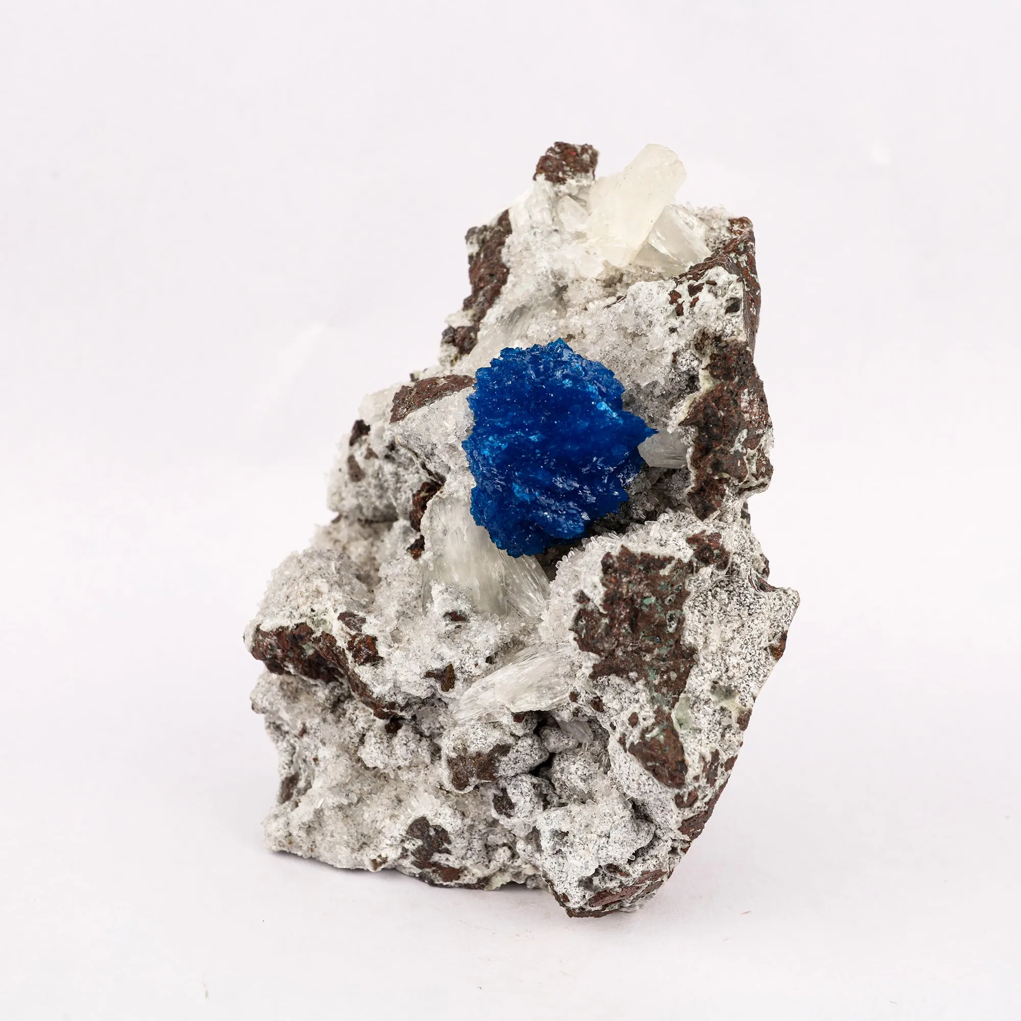 Cavansite on Heulandite (Rare Find) Free Standing Natural Mineral Specimen - image 2