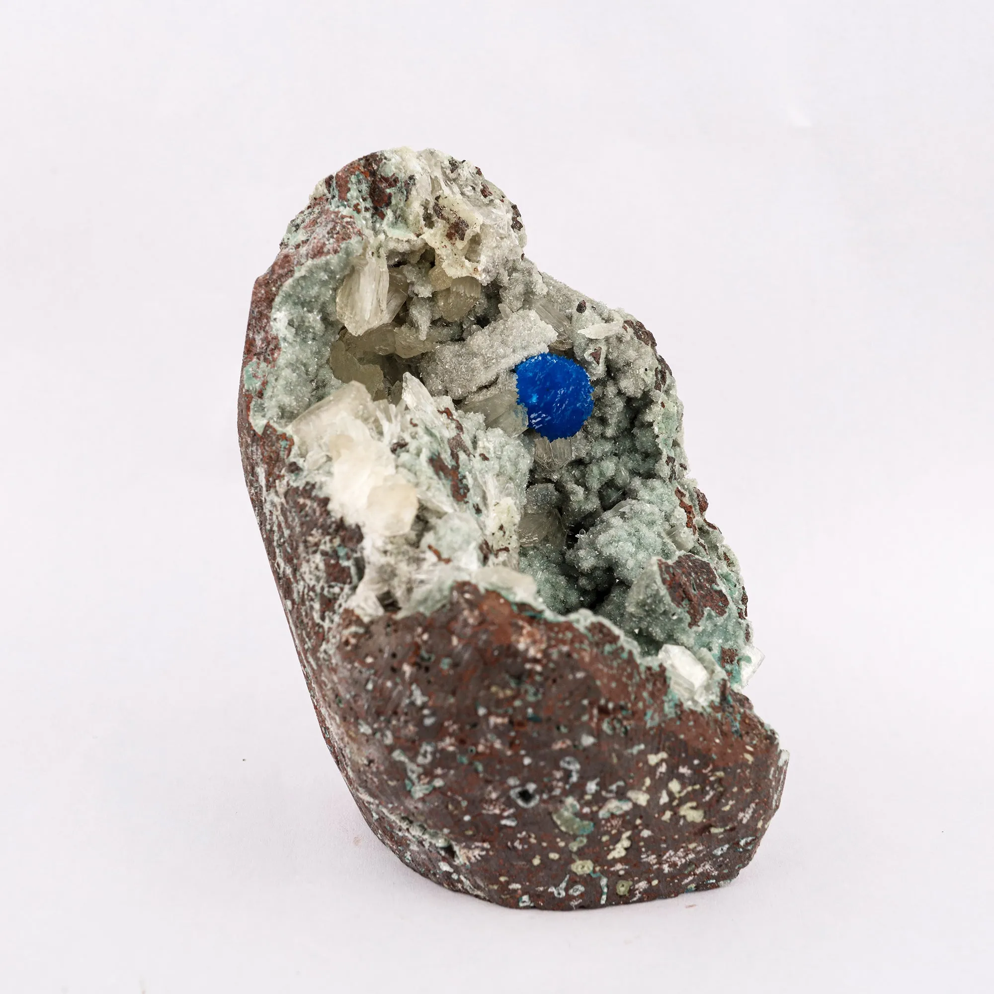 Cavansite on Heulandite (Rare Find) Free Standing Natural Mineral Specimen - image 3