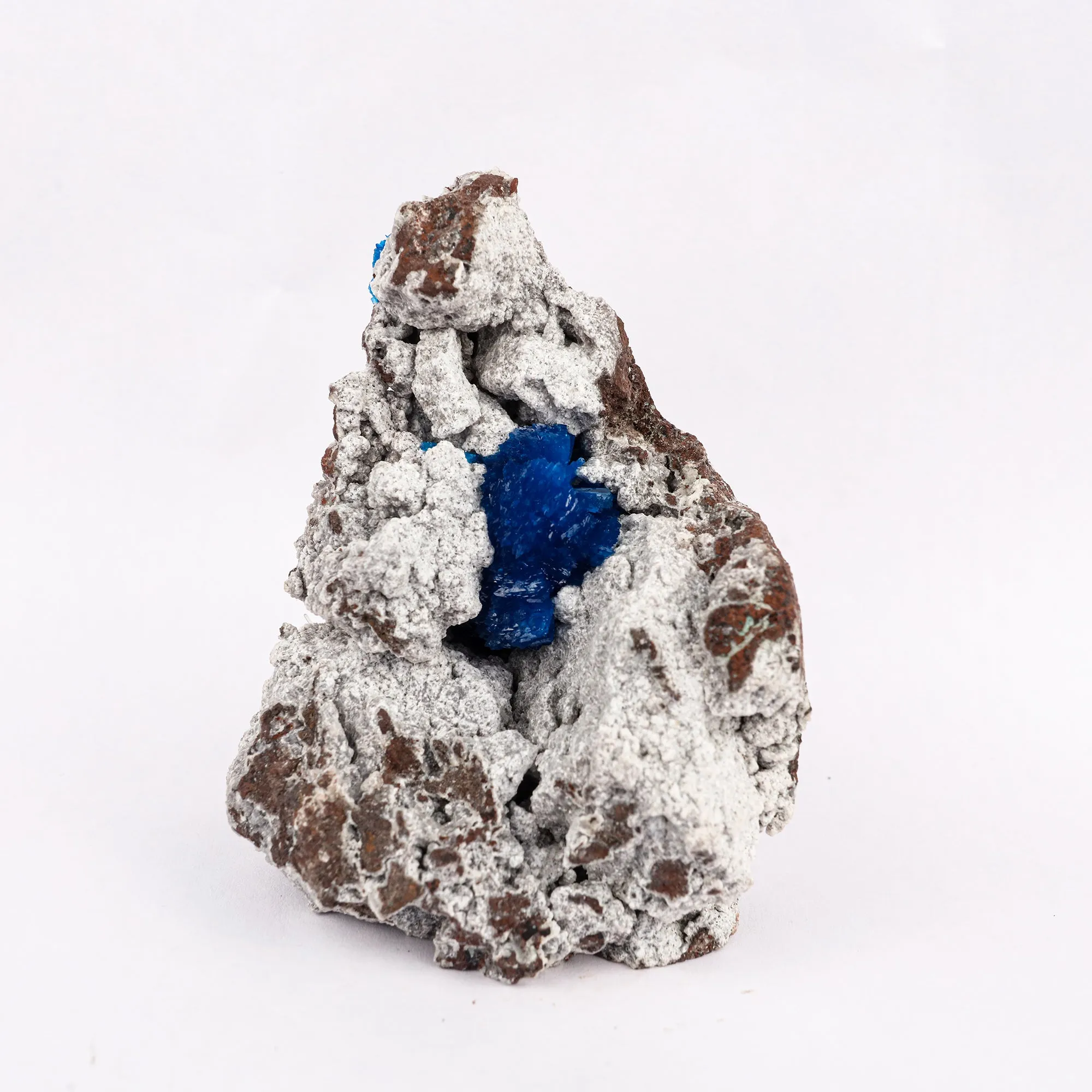 Cavansite on Heulandite (Rare Find) Free Standing Natural Mineral Specimen - image 1