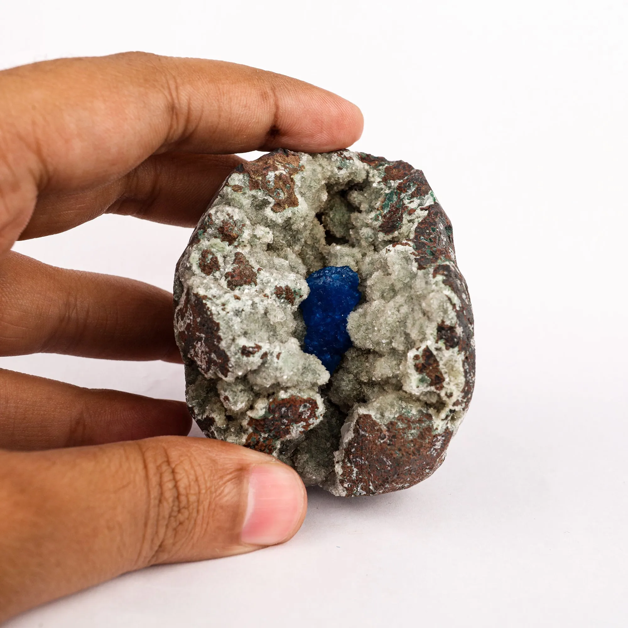 Cavansite on Heulandite (Rare Find) Free Standing Natural Mineral Specimen - image 4