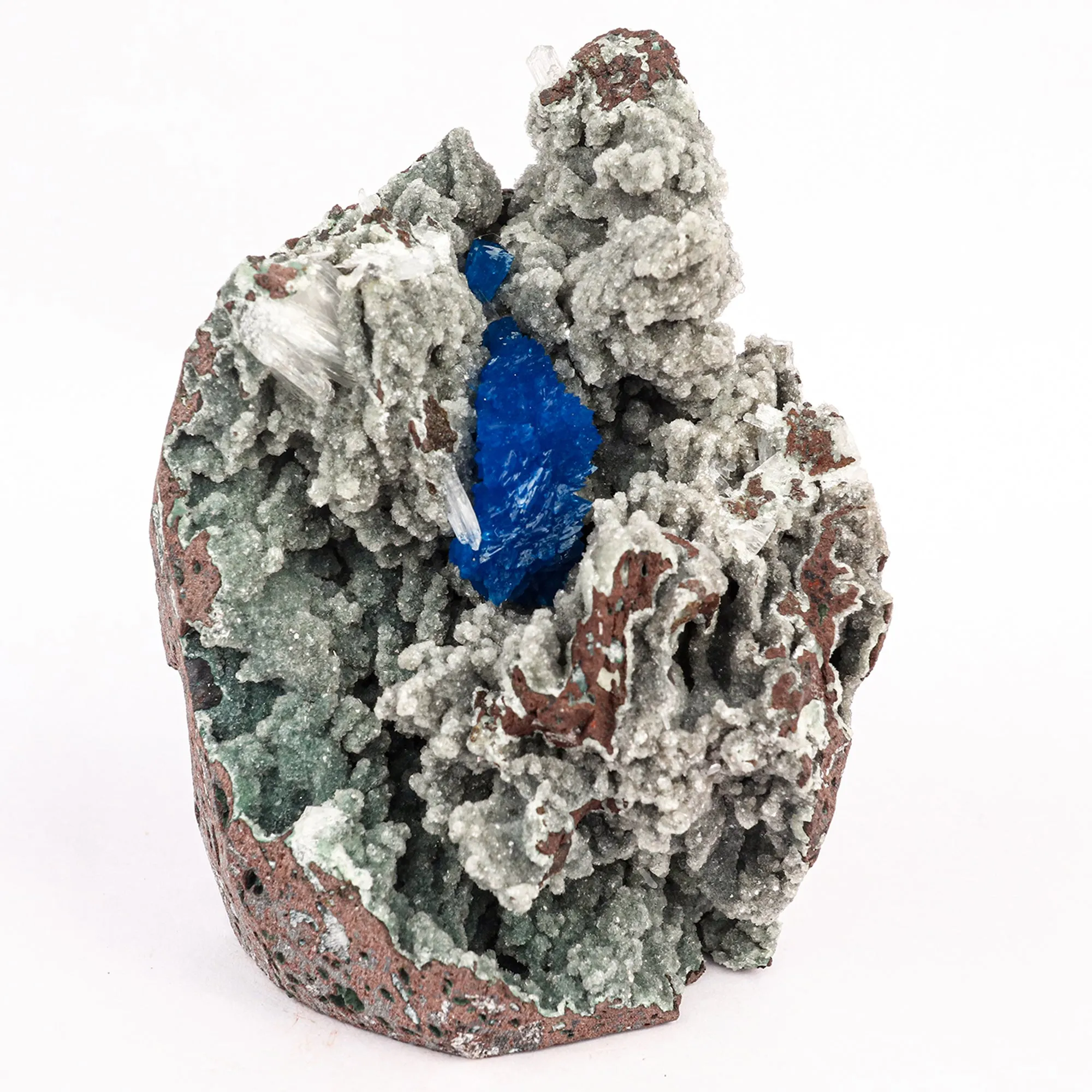 Cavansite on Heulandite (Rare Find) Free Standing Natural Mineral Specimen - image 1