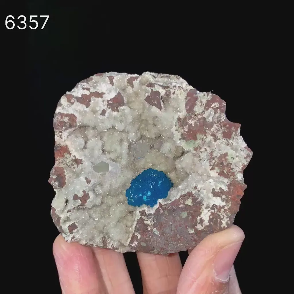 Cavansite on Heulandite (Rare Find) Free Standing Natural Mineral Specimen - image 6