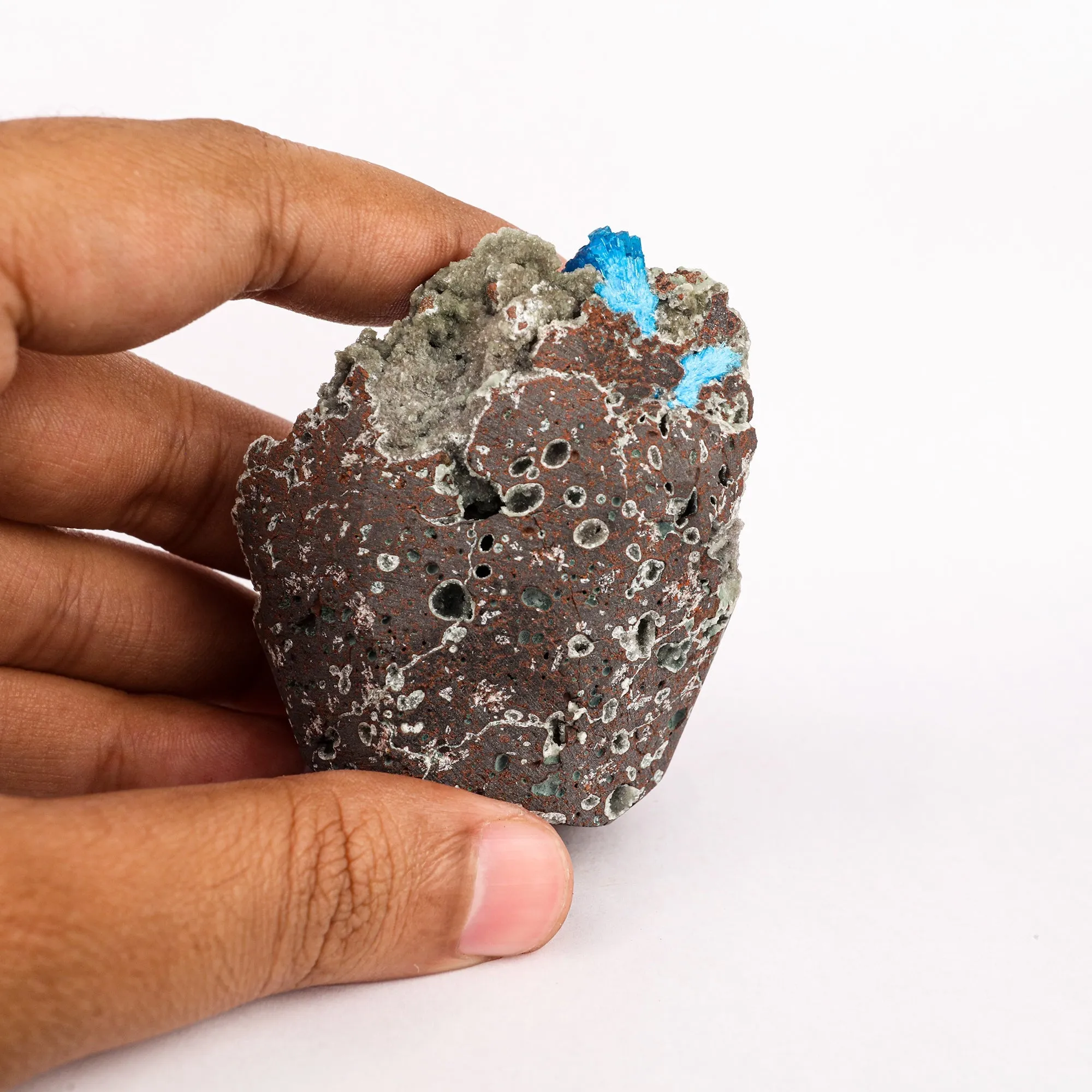 Cavansite on Heulandite (Rare Find) Free Standing Natural Mineral Specimen - image 4