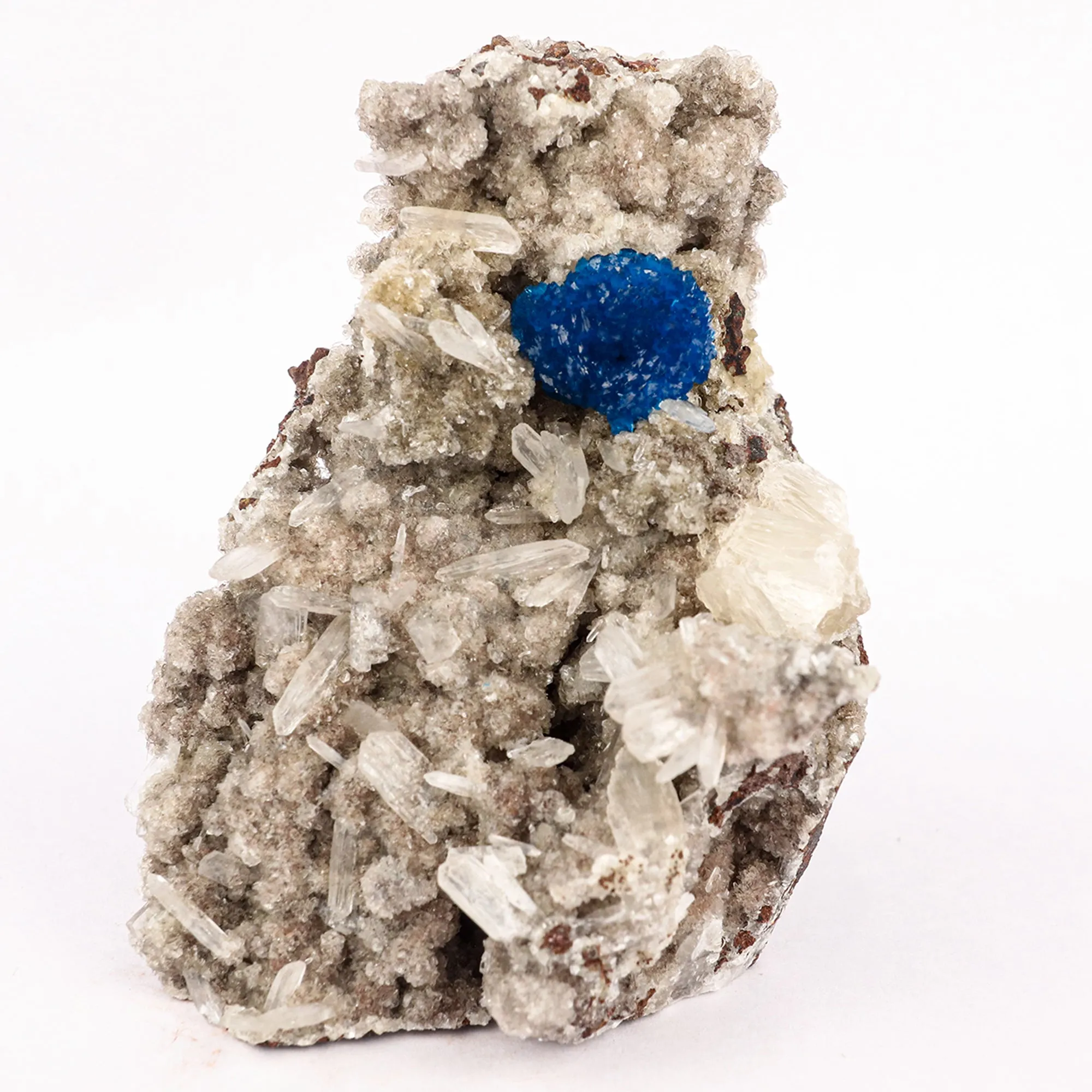 Cavansite on Heulandite (Rare Find) Free Standing Natural Mineral Specimen - image 1
