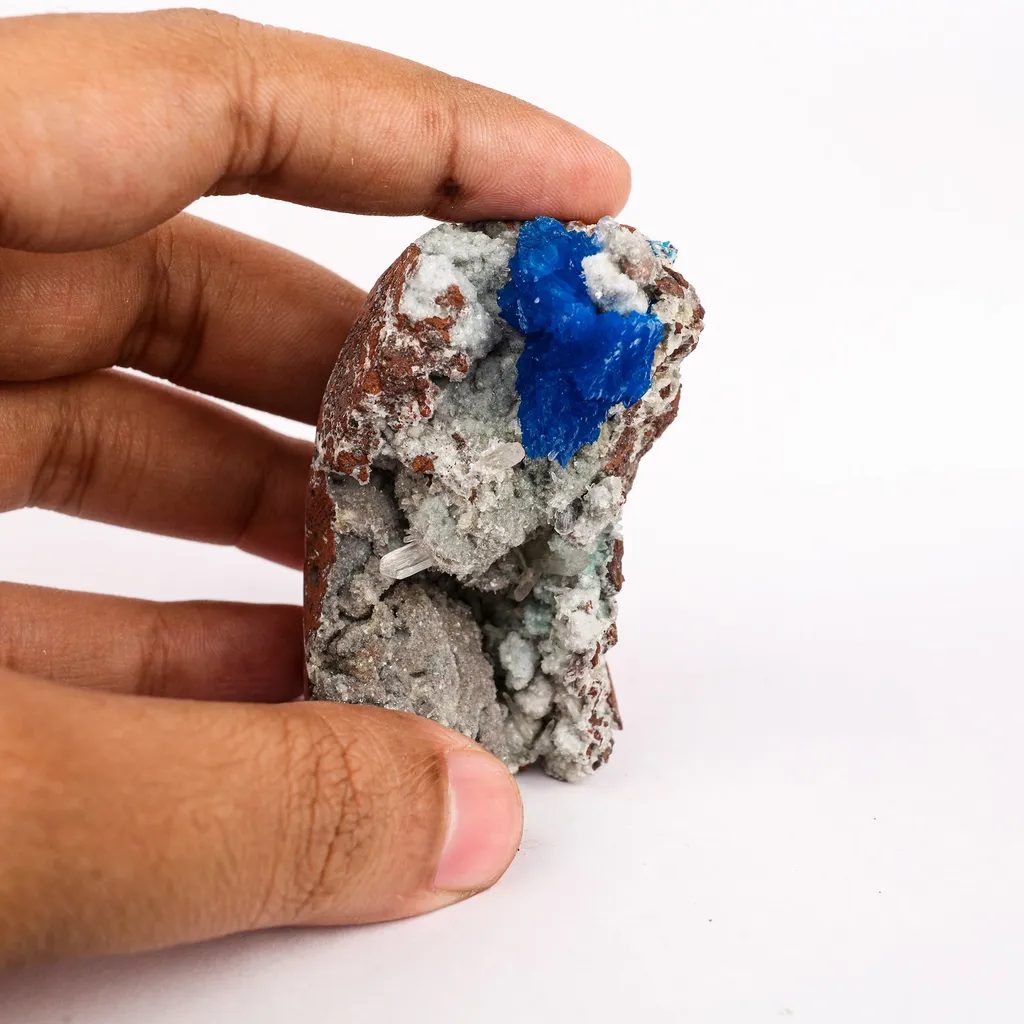 Cavansite on Heulandite (Rare Find) Free Standing Natural Mineral Specimen - image 4