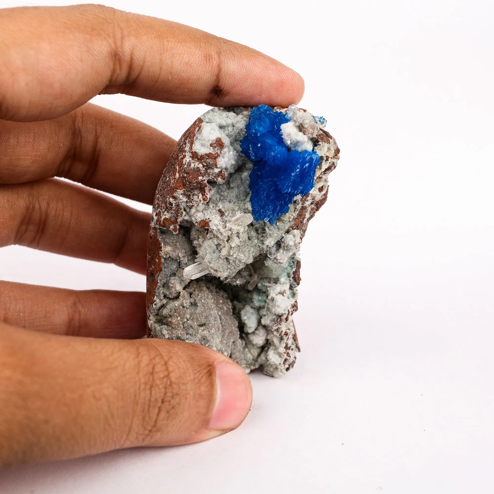 Cavansite on Heulandite (Rare Find) Free Standing Natural Mineral Specimen - image 4