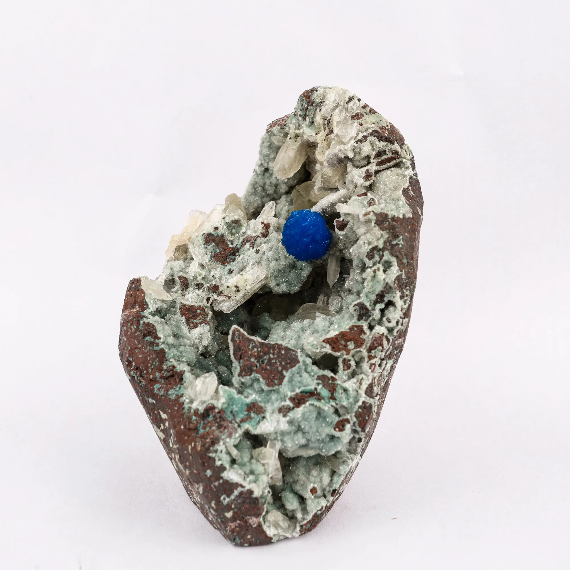 Cavansite on Heulandite (Rare Find) Free Standing Natural Mineral Specimen - image 2