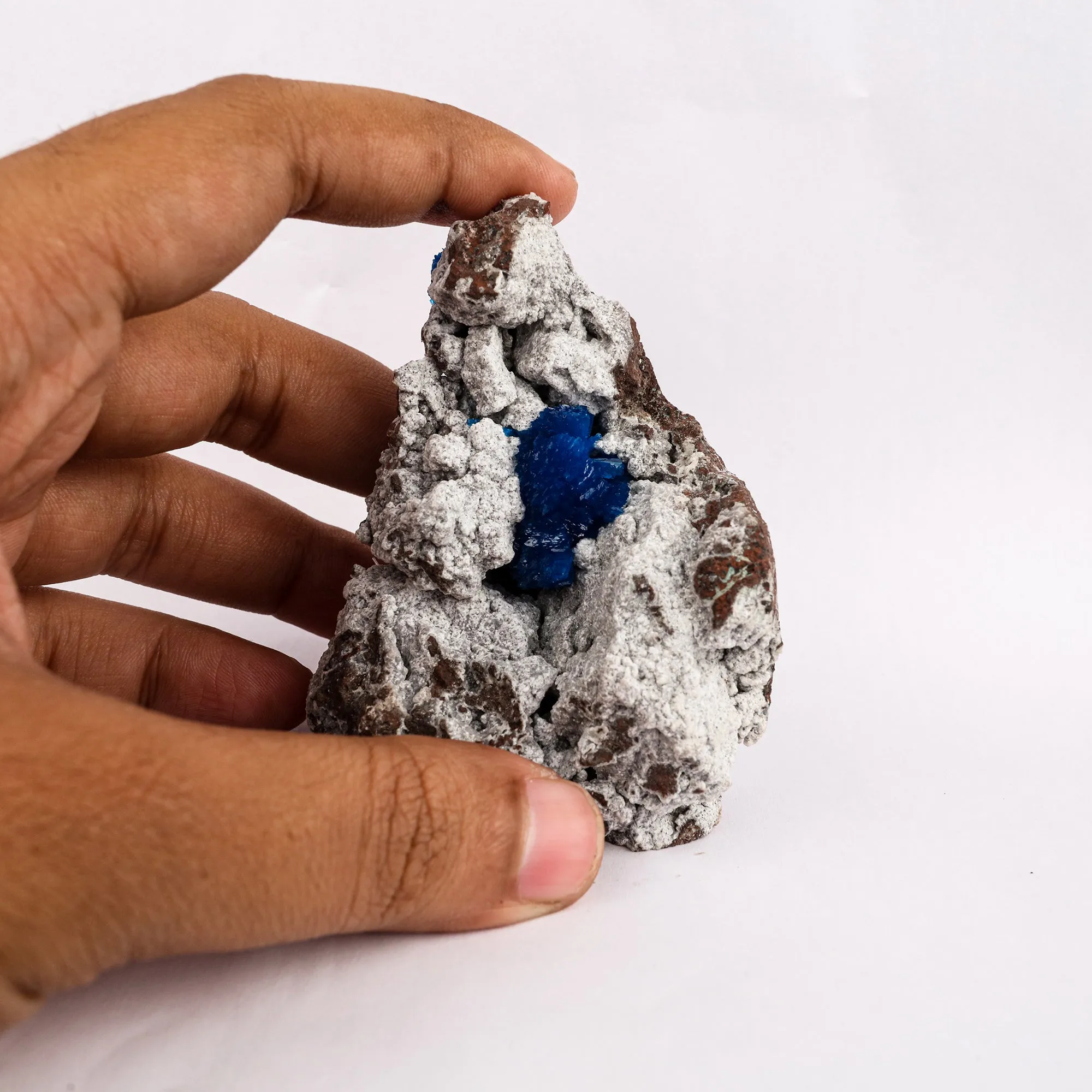 Cavansite on Heulandite (Rare Find) Free Standing Natural Mineral Specimen - image 4