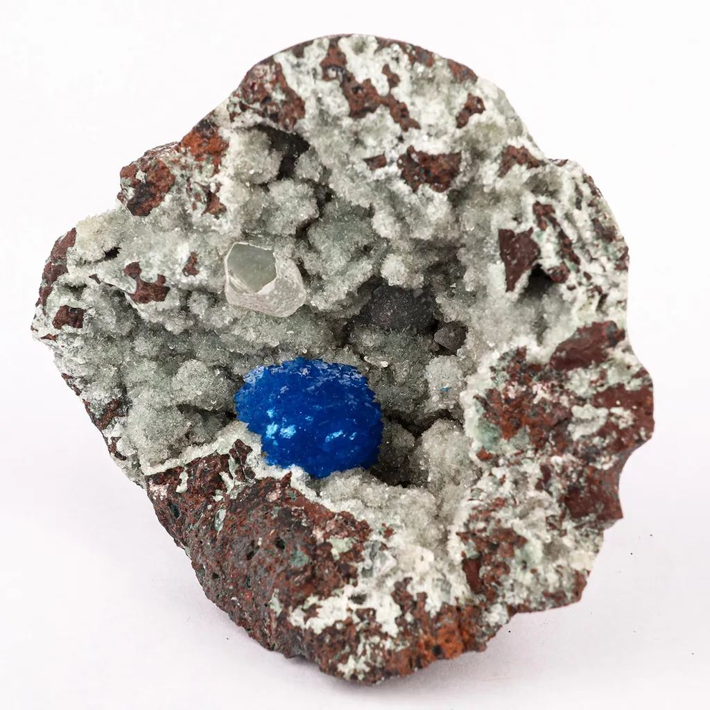 Cavansite on Heulandite (Rare Find) Free Standing Natural Mineral Specimen - image 2