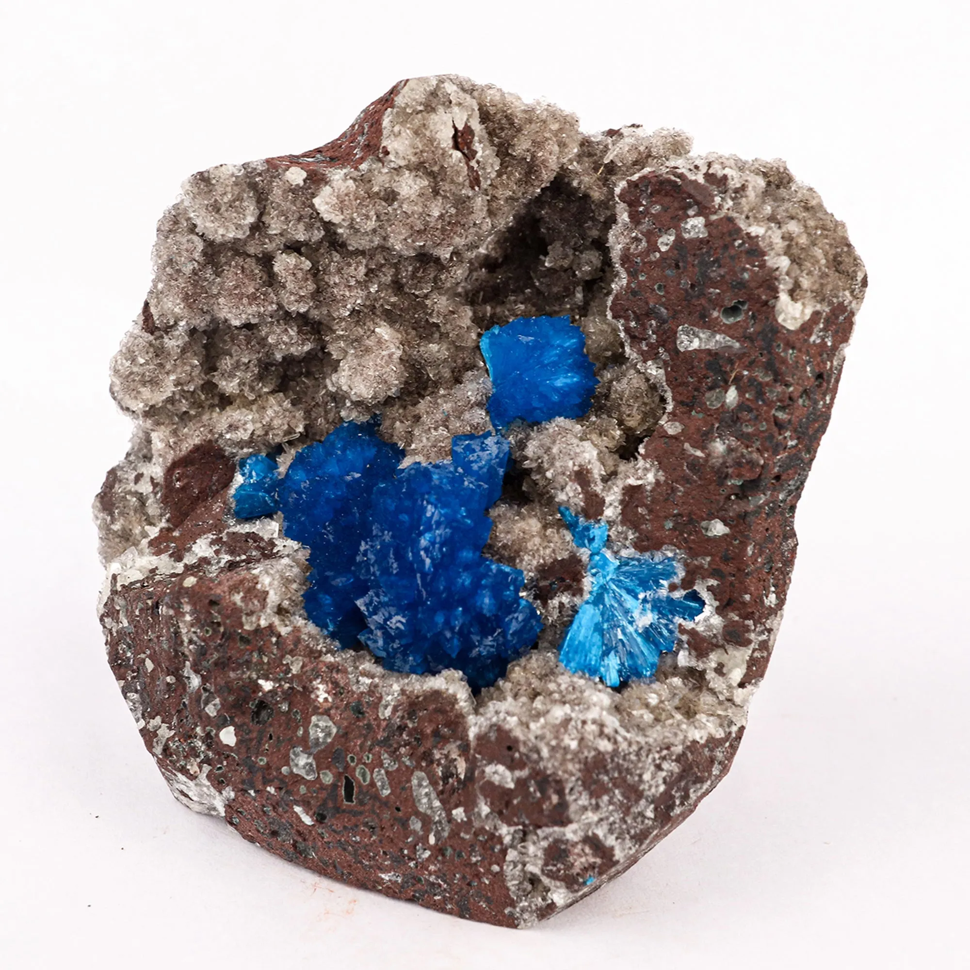 Cavansite on Heulandite (Rare Find) Free Standing Natural Mineral Specimen - image 3