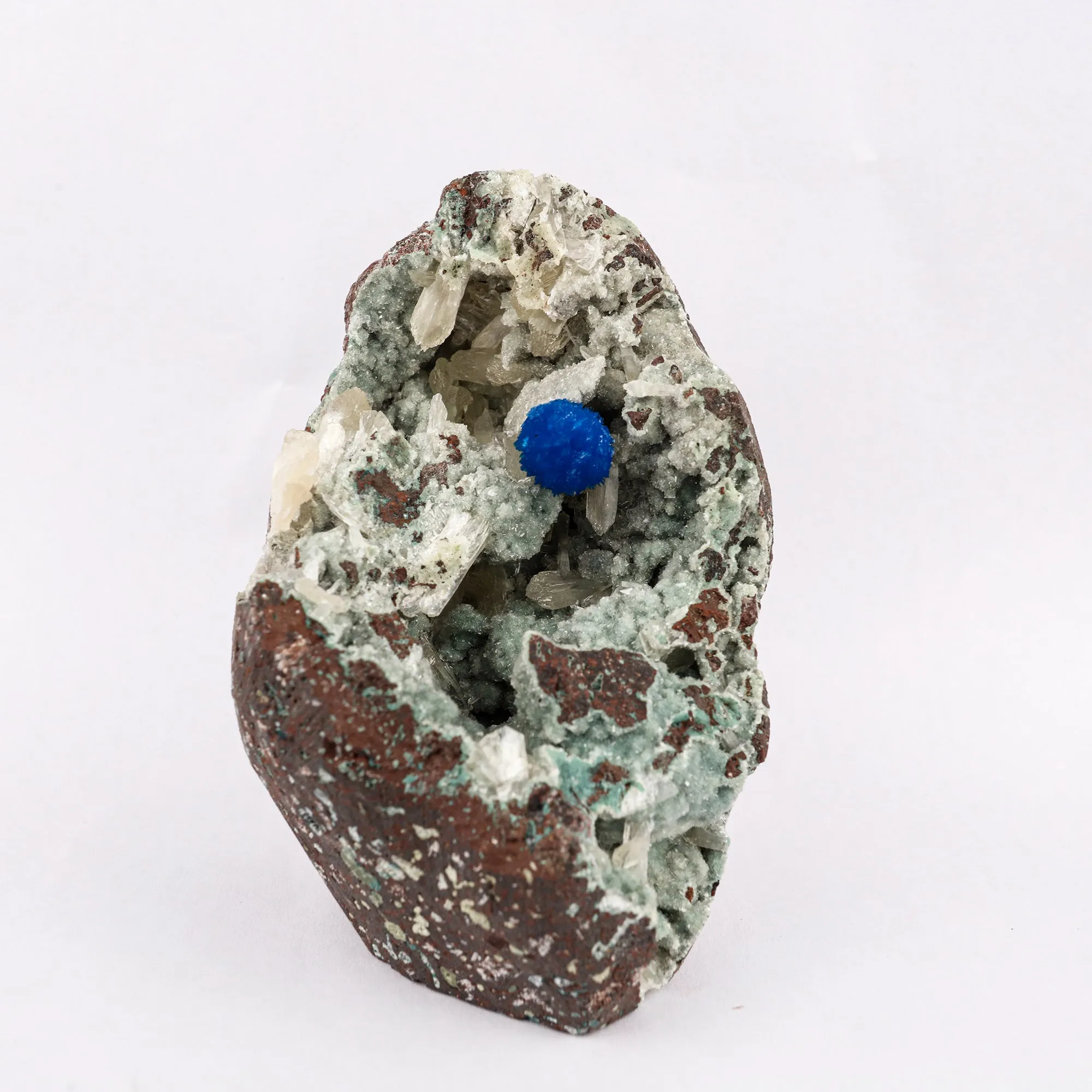 Cavansite on Heulandite (Rare Find) Free Standing Natural Mineral Specimen - image 1