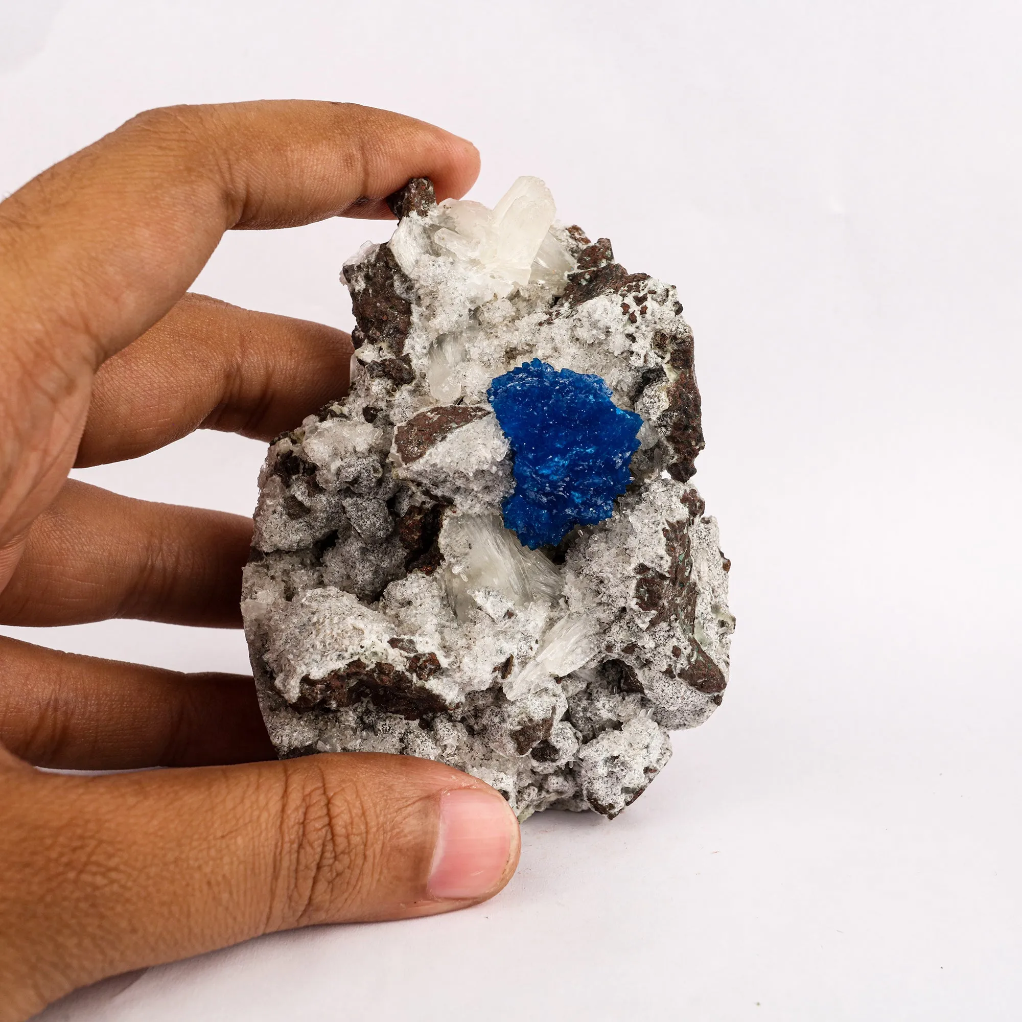 Cavansite on Heulandite (Rare Find) Free Standing Natural Mineral Specimen - image 4