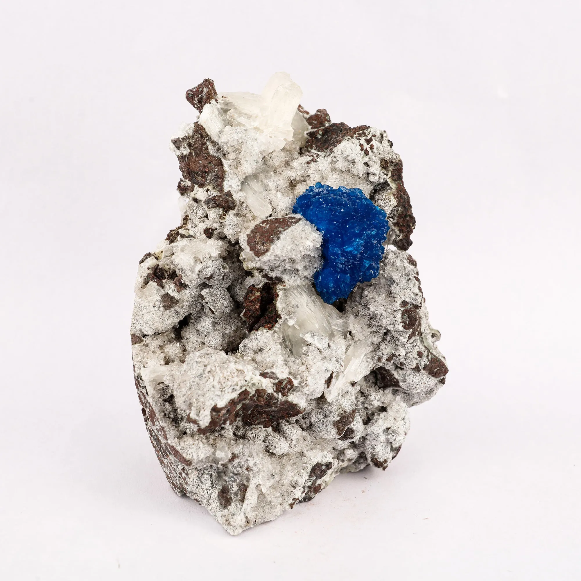 Cavansite on Heulandite (Rare Find) Free Standing Natural Mineral Specimen - image 3