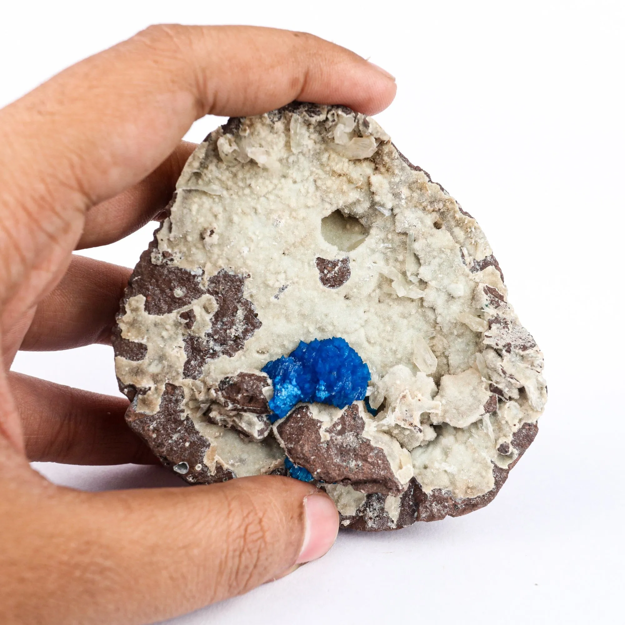 Cavansite on Heulandite (Rare Find) Free Standing Natural Mineral Specimen - image 4