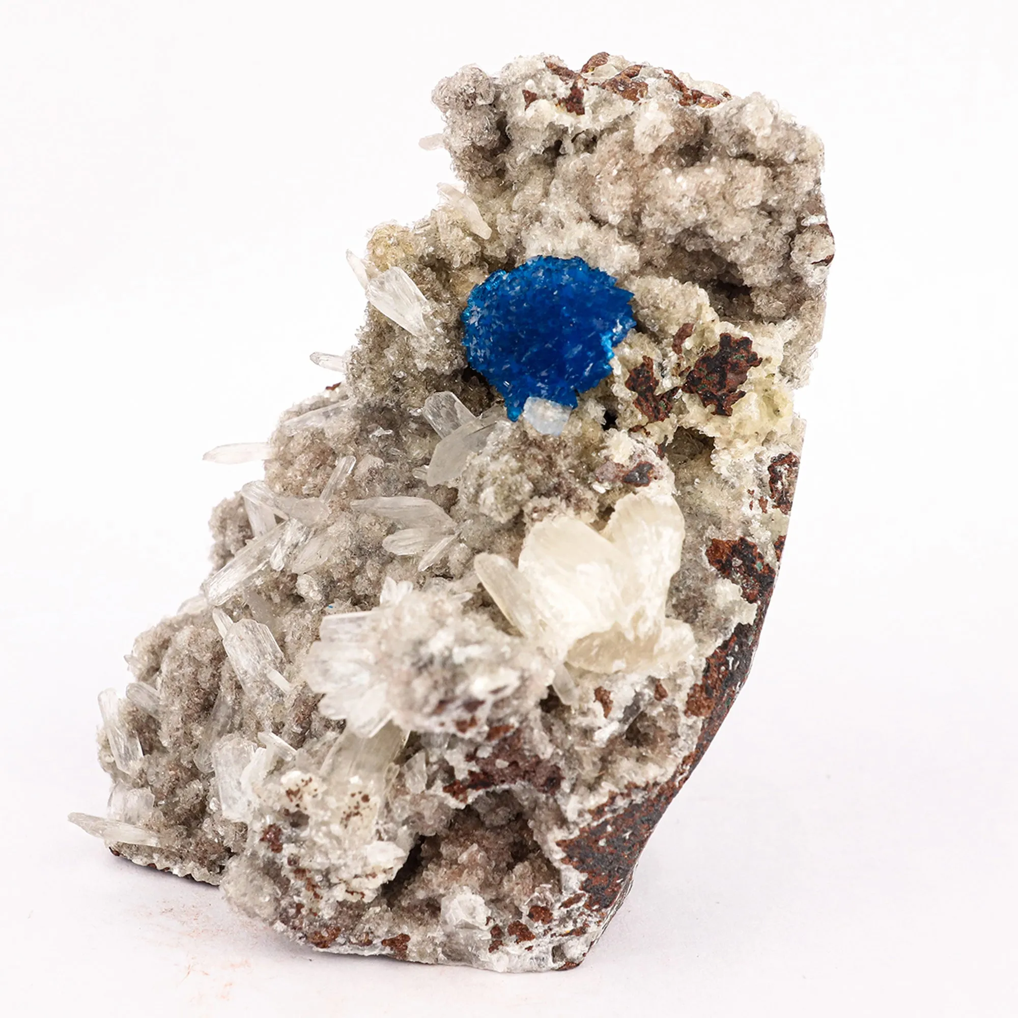 Cavansite on Heulandite (Rare Find) Free Standing Natural Mineral Specimen - image 2