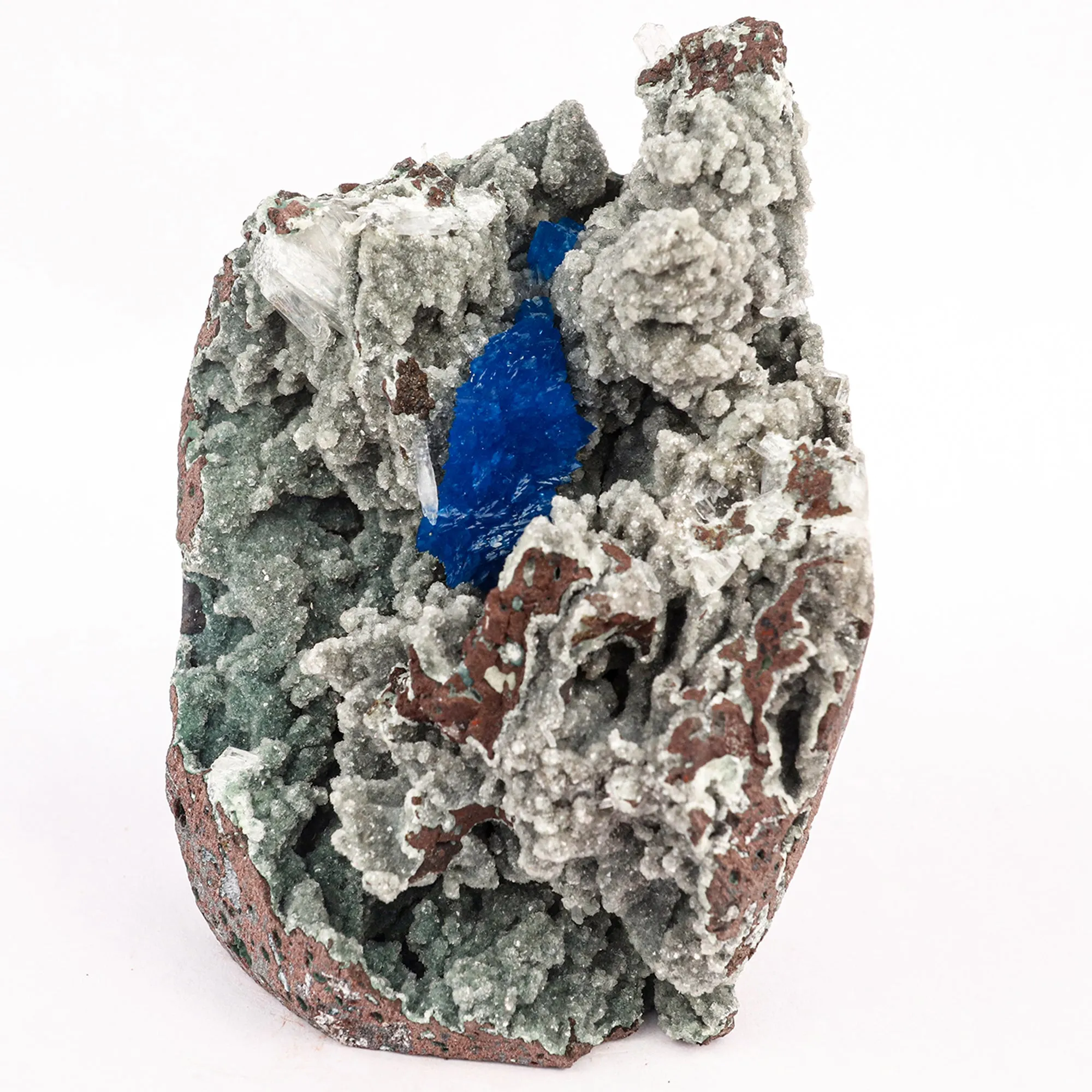 Cavansite on Heulandite (Rare Find) Free Standing Natural Mineral Specimen - image 2