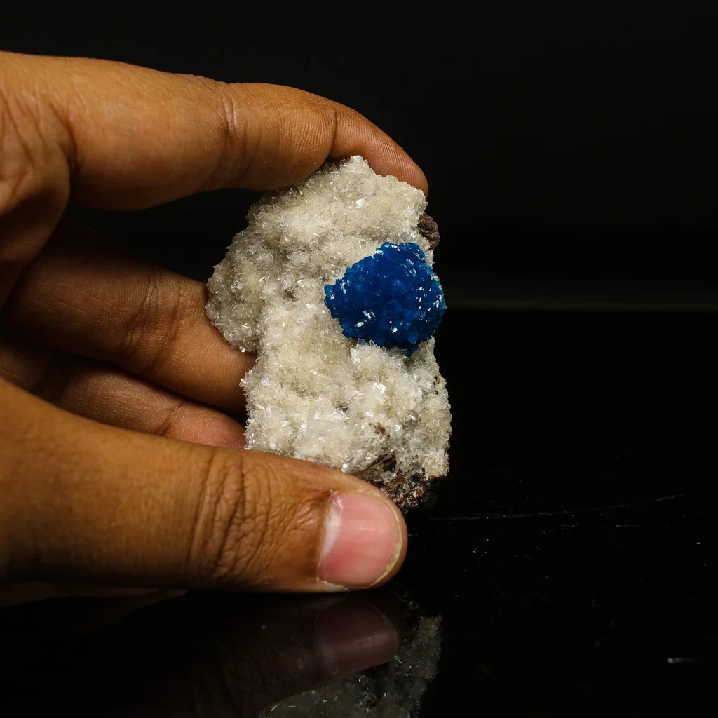 Cavansite on Heulandite (Rare Find) Natural Mineral Specimen - image 4