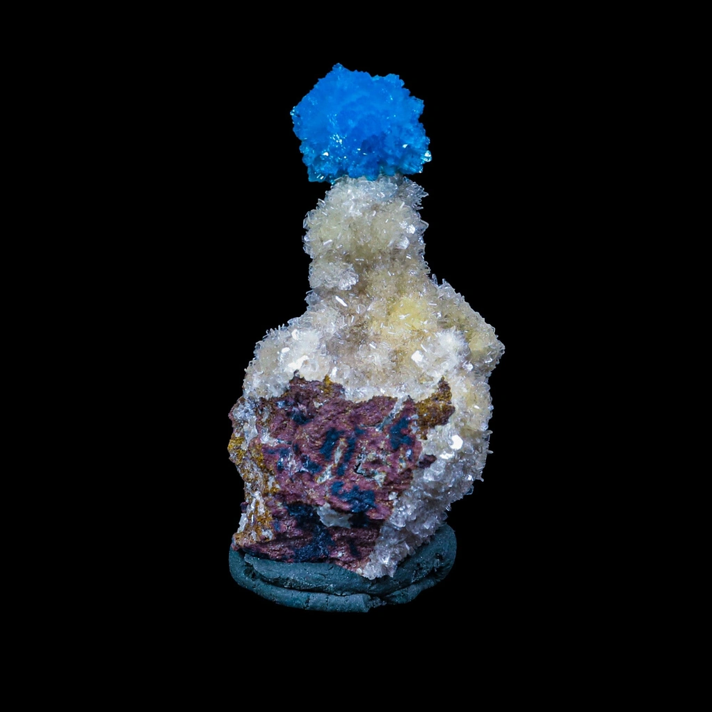 Cavansite on Heulandite (Rare Find) Natural Mineral Specimen - image 1