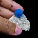 Cavansite on Heulandite (Rare Find) Natural Mineral Specimen - image 4