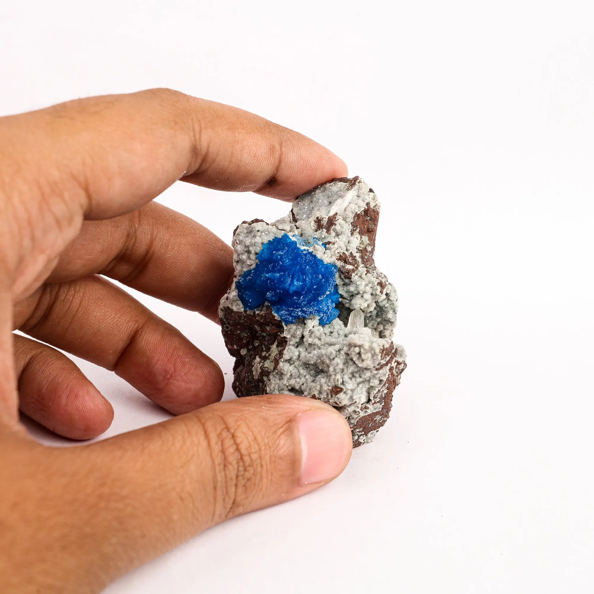 Cavansite on Heulandite (Rare Find) Natural Mineral Specimen - image 4