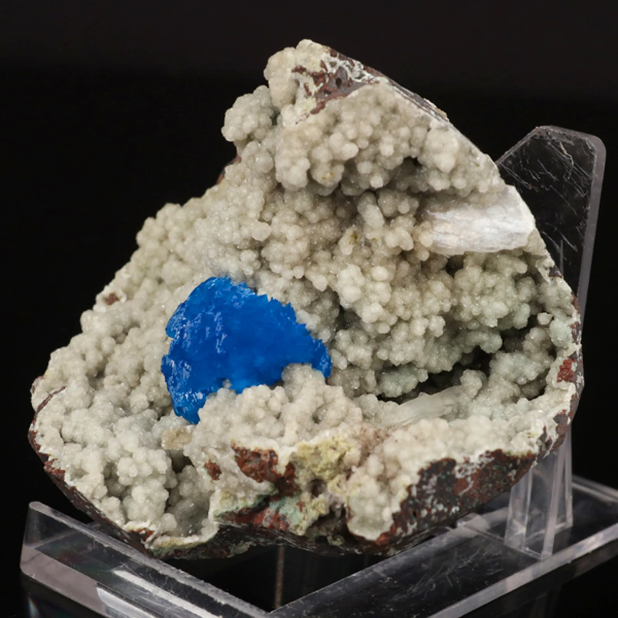 Cavansite on Heulandite (Rare Find) Natural Mineral Specimen - image 2