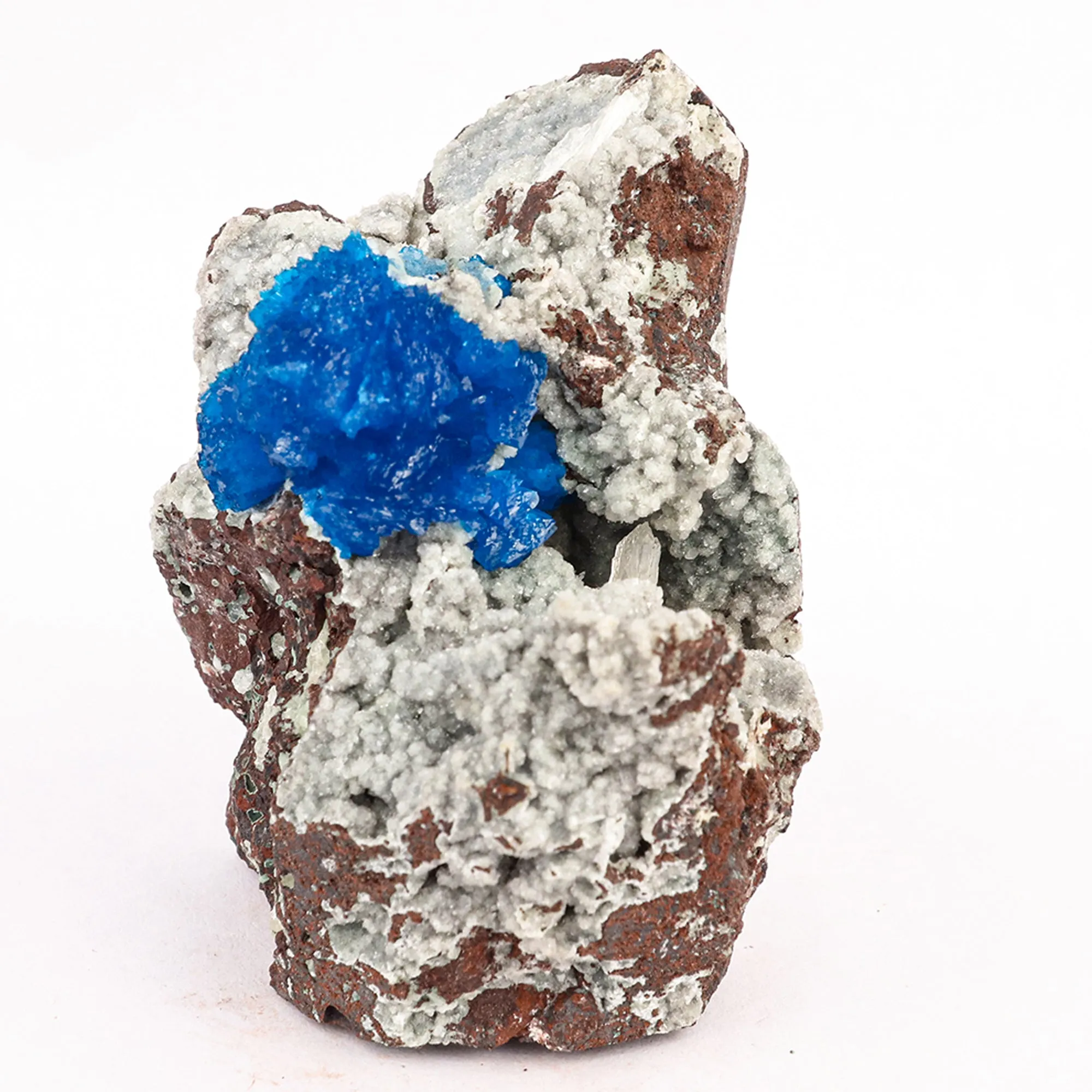 Cavansite on Heulandite (Rare Find) Natural Mineral Specimen - image 2