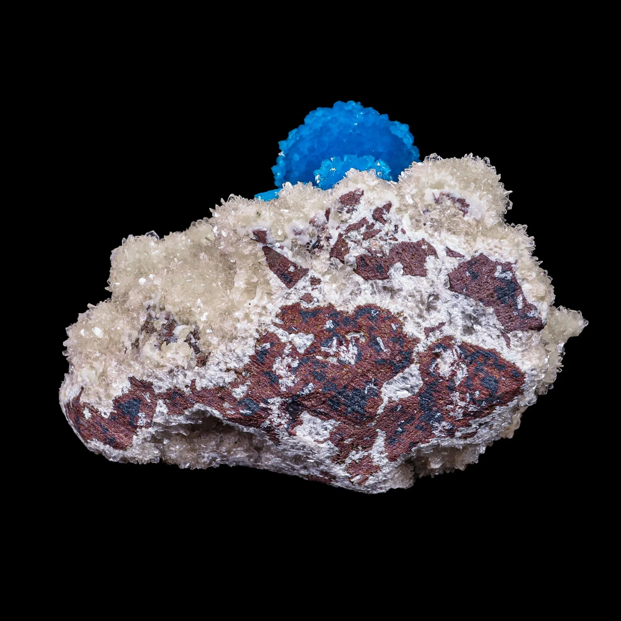 Cavansite on Heulandite (Rare Find) Natural Mineral Specimen - image 5